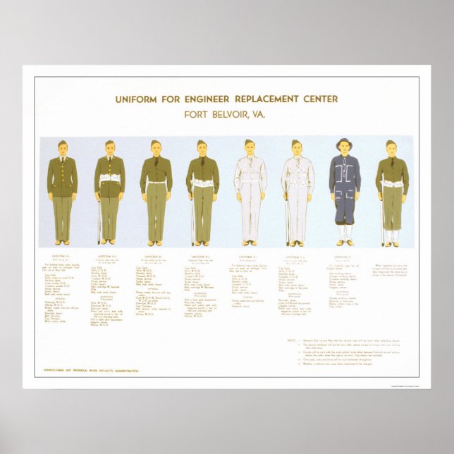 Poster Choix militaire uniforme 1942 PWA (Devant)