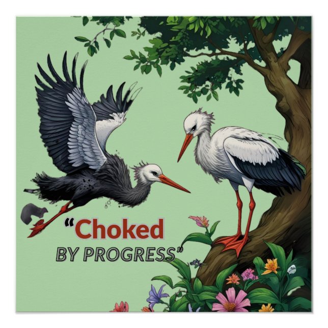 Poster Choked by Progress (Devant)
