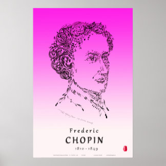 Poster Chopin : Face à la musique