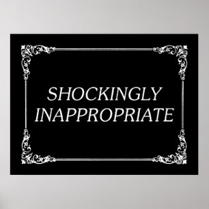Poster Choquant inapproprié