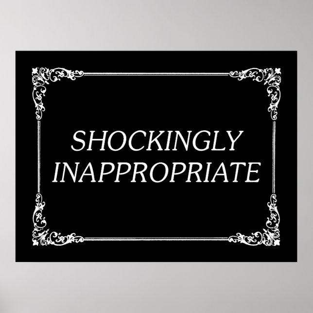 Poster Choquant inapproprié (Devant)