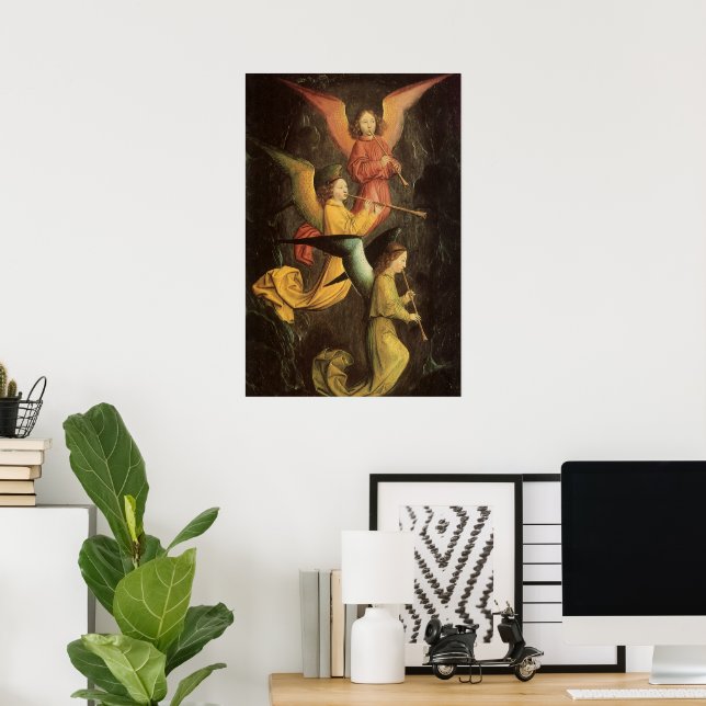 Poster Chorale des anges de Simon Marmion, Art Renaissanc (Bureau à domicile)
