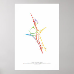 Poster Chorégraphie des échangeurs : Québec City, QC, CA