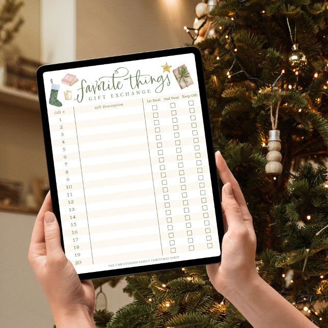 Poster Chose préférée Tracker d'échange de cadeaux Téléch (Créateur téléchargé)