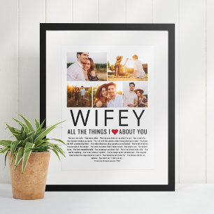 Poster Choses de collage de photo de femme que nous aimon