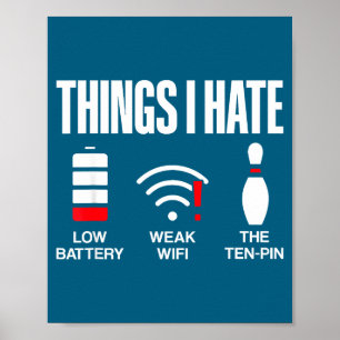 Poster Choses d'informatique que je déteste Faible Batter