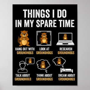 Poster Choses Drôles Que Je Fais Dans Mon Temps Libre Hum