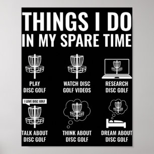 Poster Choses que je fais pendant mon temps libre Disc Go