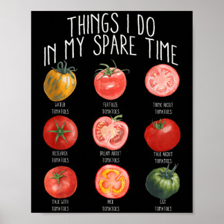Poster Choses que je fais pendant mon temps libre Tomates