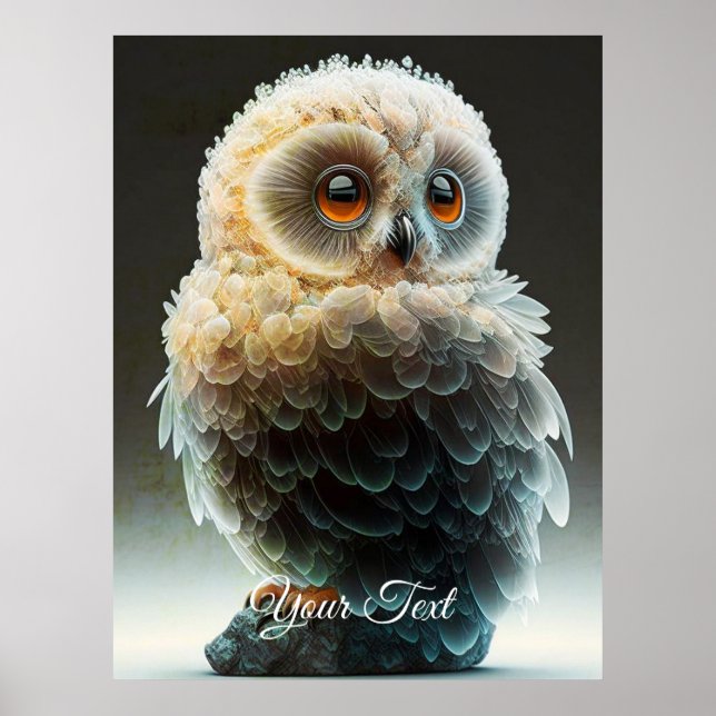 Poster Chouette blanche. (Devant)
