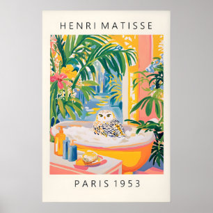 Poster Chouette harfang dans l'imprimé d'art de salle de 