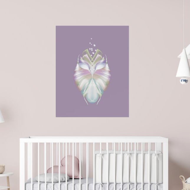 Poster Chouette Oracle Pastel Purple (Pépinière 2)