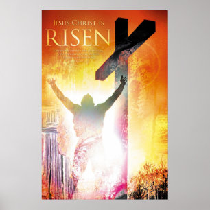Poster Chrétien de JÉSUS-CHRIST, religieux, art de vers
