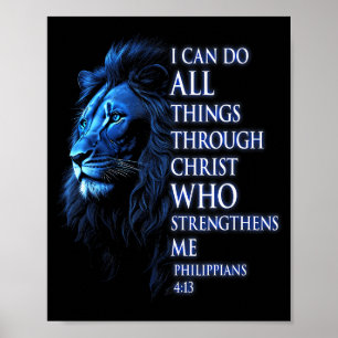 Poster Chrétien Je peux faire toutes choses par le Christ