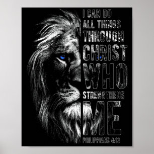 Poster Chrétien Je peux faire toutes choses par le Christ