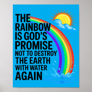 Poster Chrétiens Biblique Religieux L'arc-en-ciel Est Die