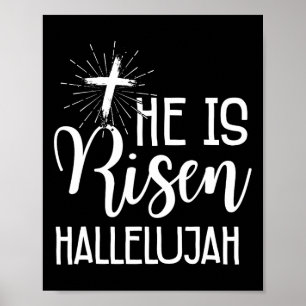 Poster Chrétiens de Pâques Jésus Il Est Ressuscité Hallel