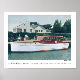 Poster Chris Craft Cruiser 1938