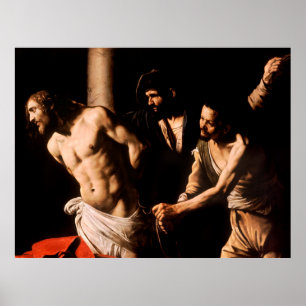 Poster Christ à la Colonne par Caravaggio (1607)
