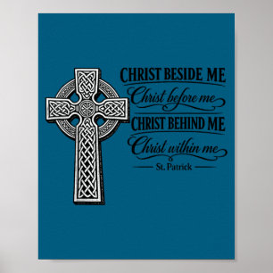 Poster Christ à mes côtés – croix celtique de saint Patri