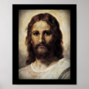 Poster Christ avec les yeux compatissants