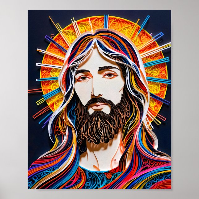 Poster Christ coloré (Devant)