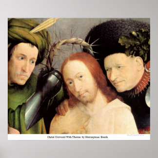 Poster Christ couronné d'épines par Hieronymus Bosch