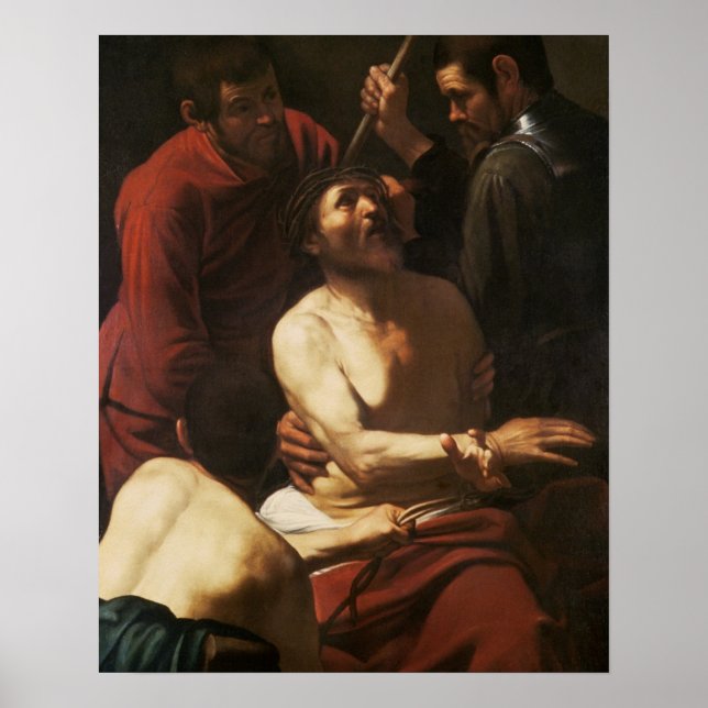 Poster Christ couronné par Thorns, c.1602 (Devant)
