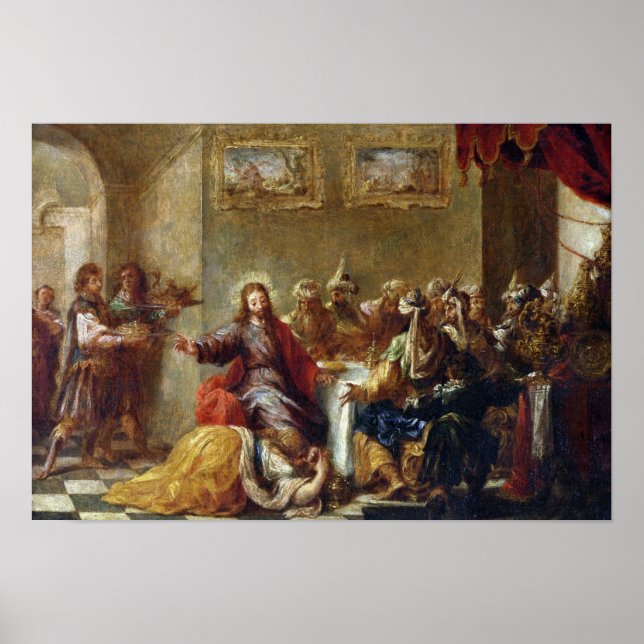 Poster Christ dans la maison de Simon le pharisien, 1660 (Devant)