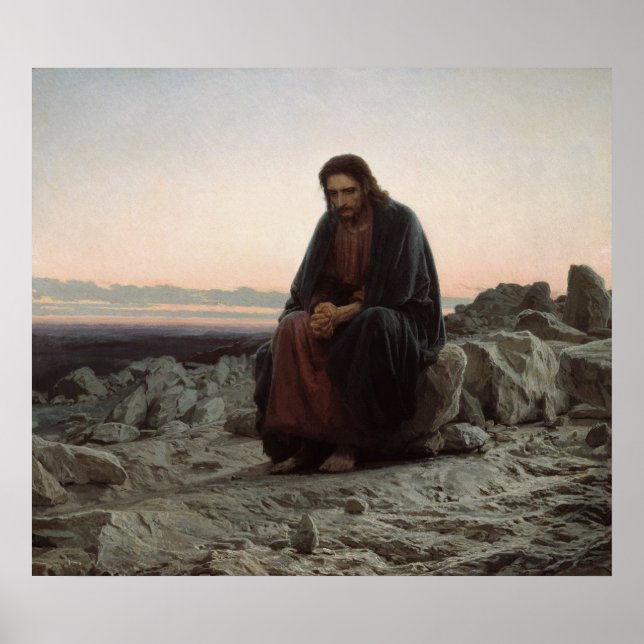 Poster Christ dans le désert (Devant)