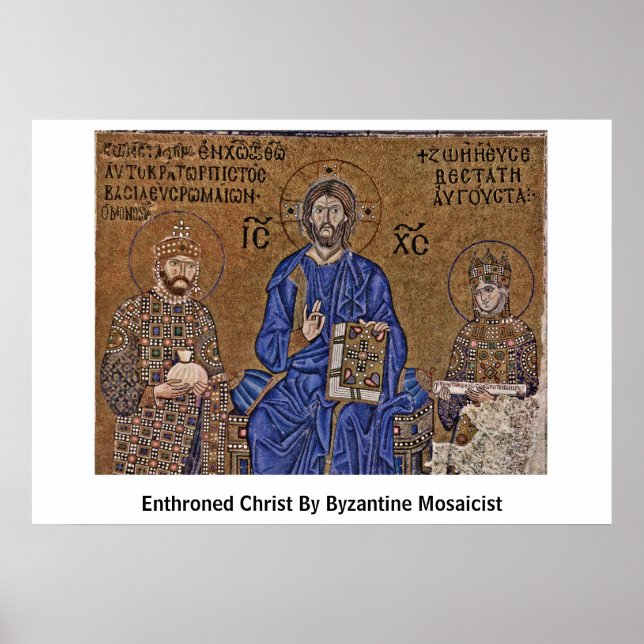 Poster Christ Enterré Par Mosaiciste Byzantin (Devant)