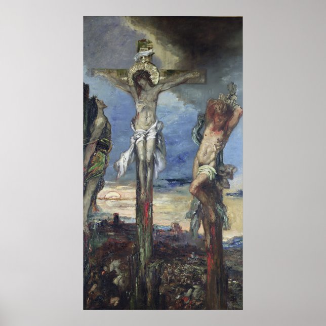 Poster Christ entre les deux voleurs, c.1870 (Devant)
