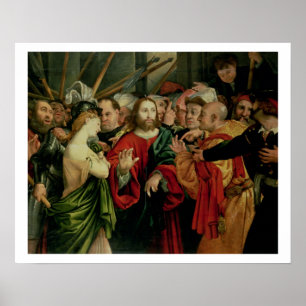 Poster Christ et la femme prise en adultère 2