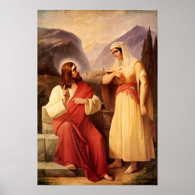 Poster Christ et Samaritain par Christian Schleisner (Devant)
