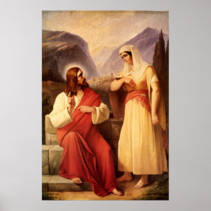 Poster Christ et Samaritain par Christian Schleisner