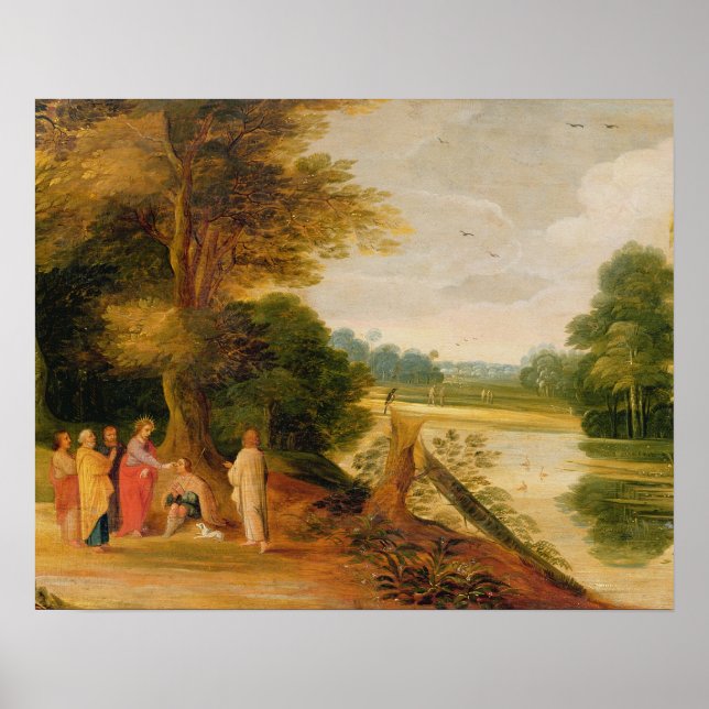 Poster Christ guérir l'homme aveugle (Devant)