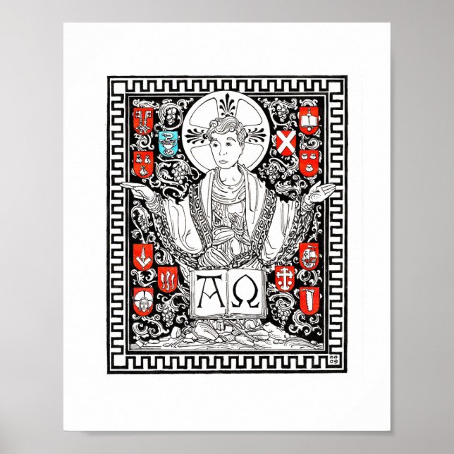 Poster Christ la vigne 8" x 10" Imprimer (Devant)