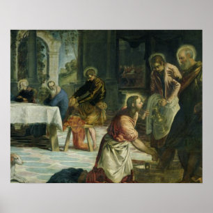 Poster Christ Laver les pieds des disciples, c.1547