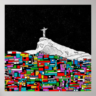 Poster Christ le Rédempteur Favela
