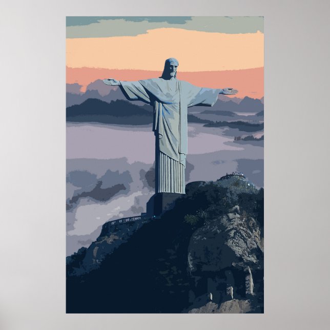 Poster Christ Rédempteur Brésil Rio (Devant)