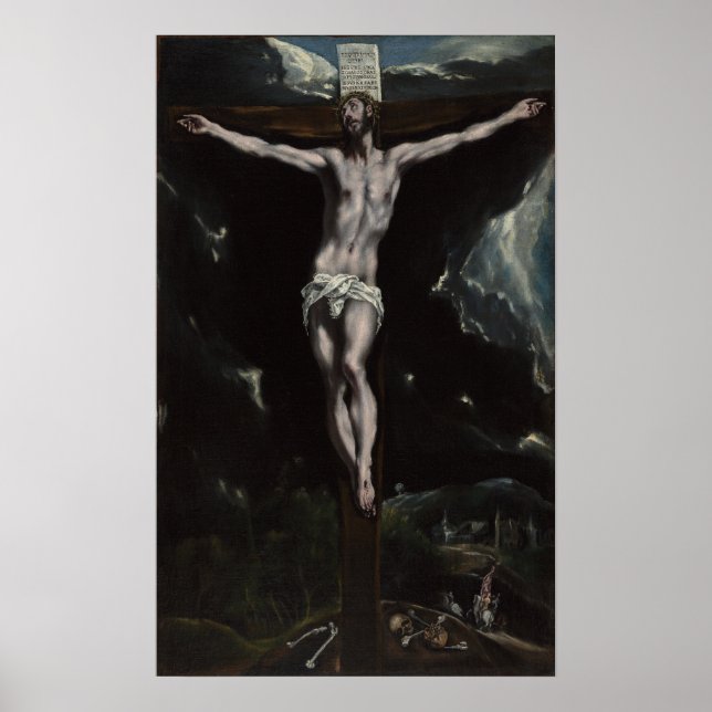 Poster Christ sur la Croix par El Greco (Devant)