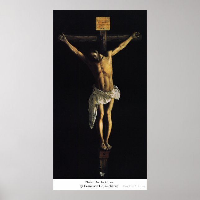 Poster Christ sur la croix par Francisco De Zurbaran (Devant)