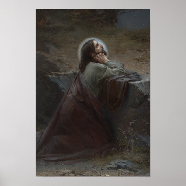 Poster Christ sur le Mont des Oliviers (Tu seras fait!) (Devant)
