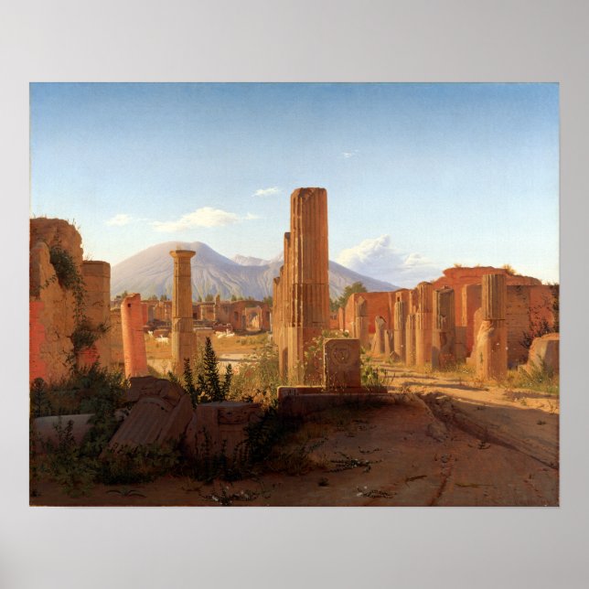 Poster Christen Schjellerup Købke Le Forum, Pompeii (Devant)