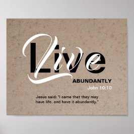 Poster Christian ABUNDANT LIFE Écriture inspirante