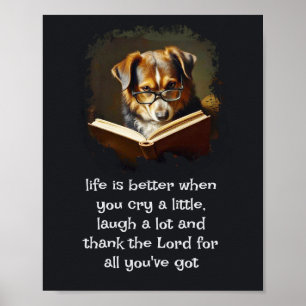 Poster Christian Advice Fun Wise Dog Life est meilleur