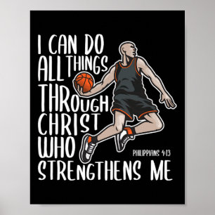 Poster Christian Athlete Sketal Philippians Bible Christ