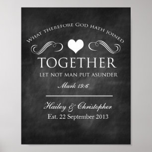 Poster Christian Chalkboard Wedding Print
