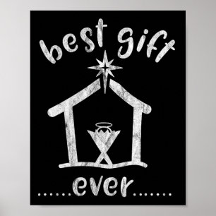 Poster Christian Christmas Meilleur cadeau Ever Jesus His