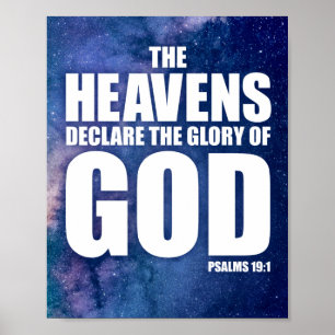 Poster Christian Creation Galaxy Verse Heavens Declare